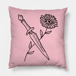 Flowers & Daggers Pillow