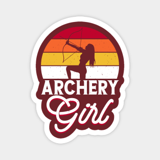 Retro Archery Girl Magnet