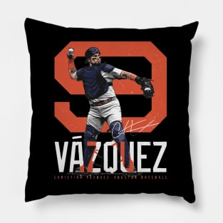 Christian Vazquez Houston Bold Number Pillow