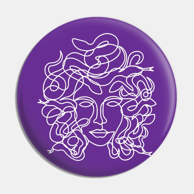 Medusa Single Line Style Pin by EyeseeMS