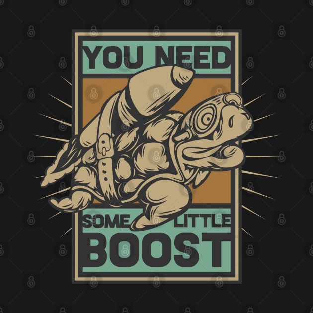 Crazy japanese retro  turtle rocket you need some boost by SpaceWiz95