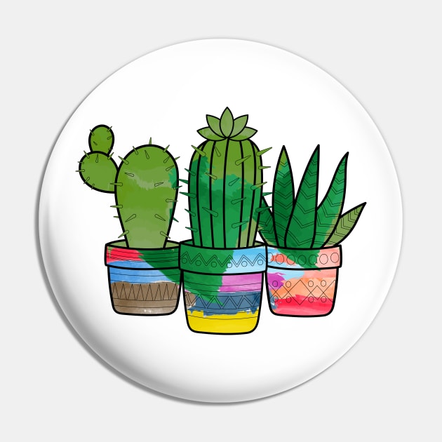 watercolor cacti Pin by Full Moon