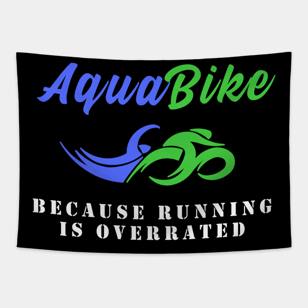 Swim Bike Aquabike Tapestry by TriHarder12