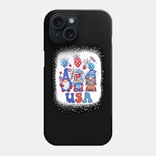 4th Of July Patriotic Gnomes Sunglasses American Fireworks Phone Case