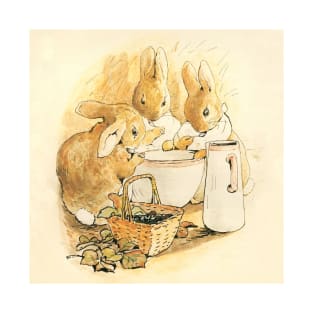 Rabbits and Milk Pudding by Beatrix Potter T-Shirt