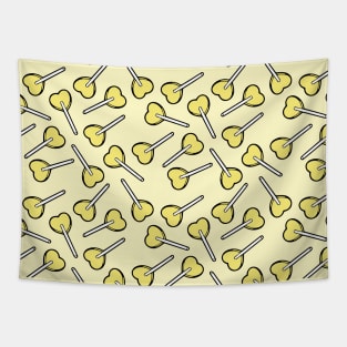 Yellow Heart Lollipops Tapestry