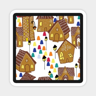 Gingerbread house village Magnet