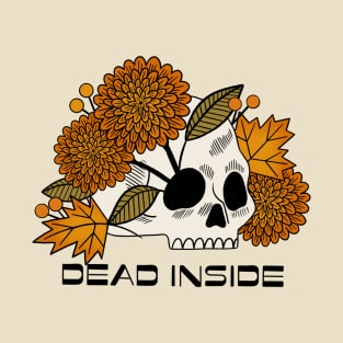 Dead Inside Floral Skull T-Shirt