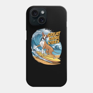 The Surfing Great Dane Pooch Phone Case