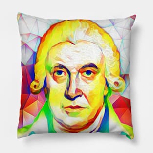 James Watt Colourful Portrait | James Watt Artwork 11 Pillow