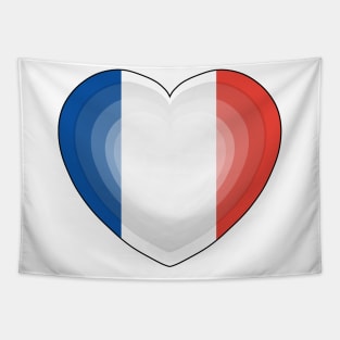 Heart Love Flag of France Tapestry