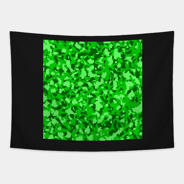 Green Camo pattern Digital Camouflage Tapestry by Tshirtstory