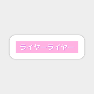 Japanese Kanji - Liar Liar Pink Design Magnet