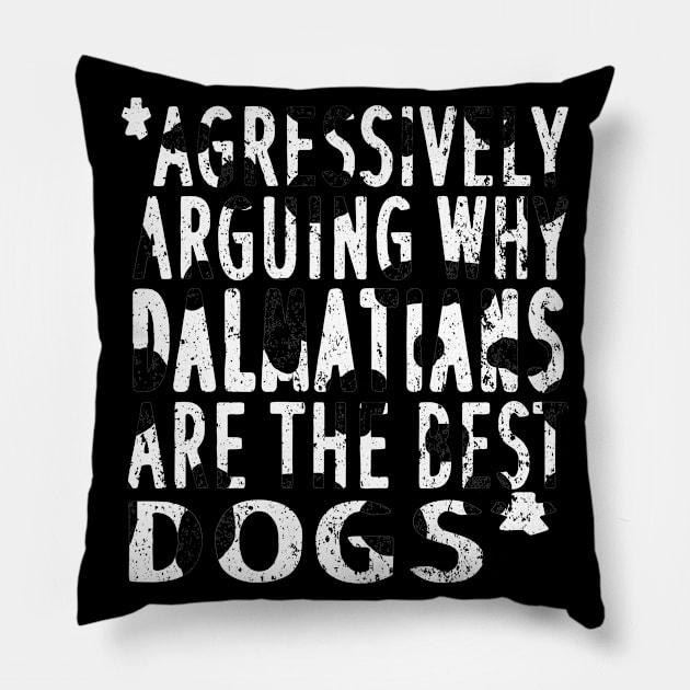 funny black and white spotted dalmatian mother Pillow by FindYourFavouriteDesign