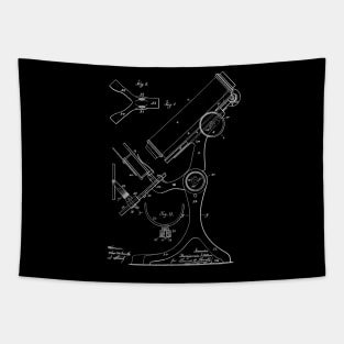 Microscope Vintage Patent Drawing Tapestry