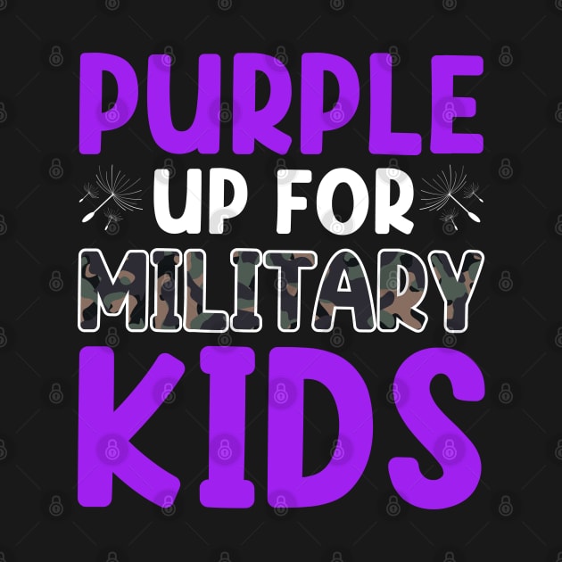 Purple Up For Military Kids Military Child Month USA by Rosemat