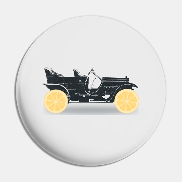 Oldtimer - Historic Car with lemon wheels Pin by badbugs