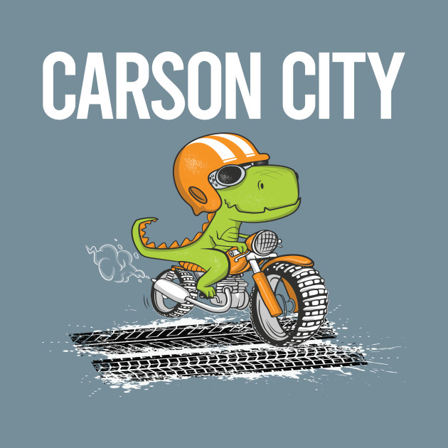 Discover Biking Dinosaur Carson City - Carson City - T-Shirt