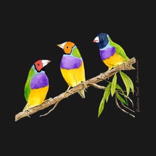 Gouldian finch bird citrus green T-Shirt