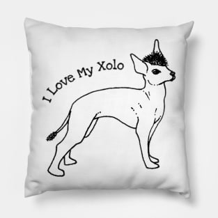 I Love My Xolo Pillow