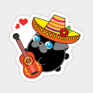 Poopy the Pug Puppy - Day of the Dead Magnet