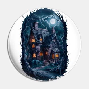 Dark Fantasy Medieval House Pin