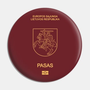 Lithuania passport Pin