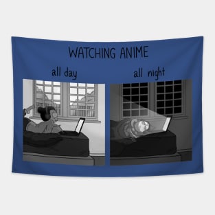 Watching anime Tapestry