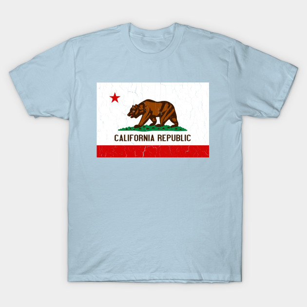 Disover California State Flag (vintage distressed look) - California State Flag - T-Shirt