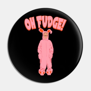 Oh Fudge - Ralphie Pink Bunny Costume Pin