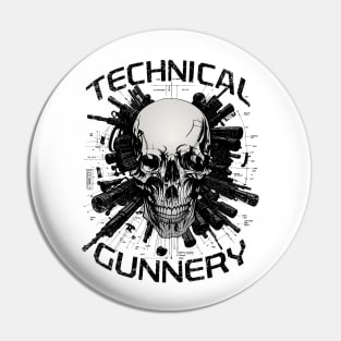 Technical Gunnery Skull Logo Military gift Pin