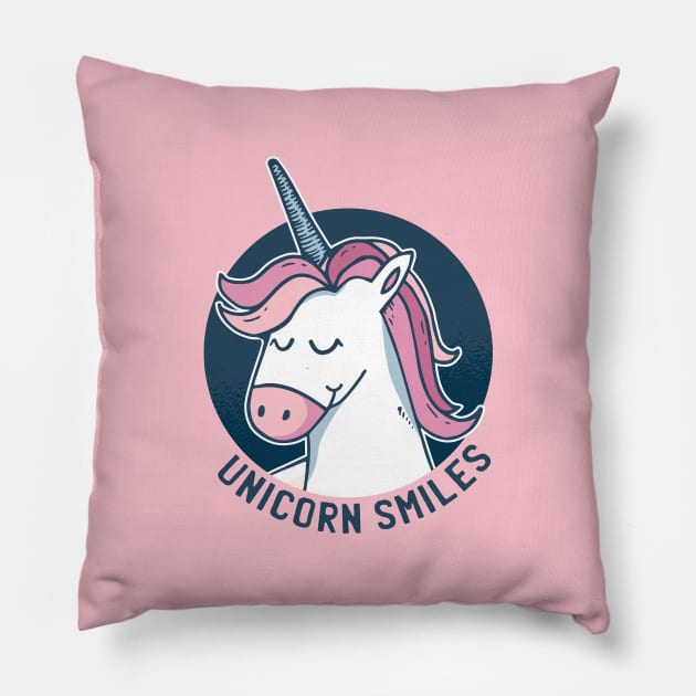 Unicorn smiles Pillow by LR_Collections