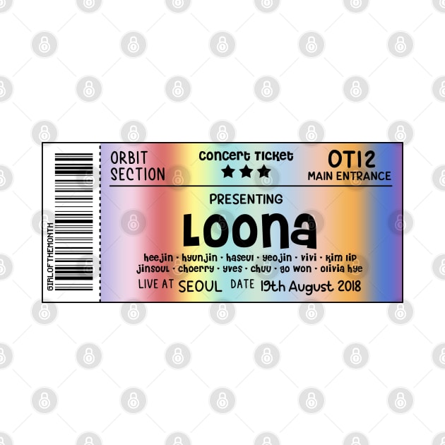 LOONA Concert Ticket by skeletonvenus