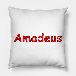 Amadeus name. Personalized gift for birthday your friend Pillow