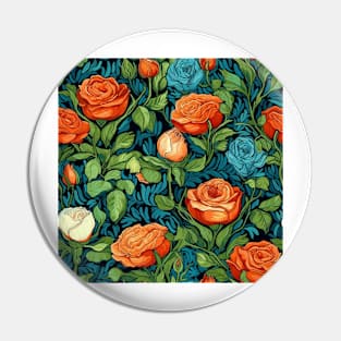 Van Gogh Roses Pattern 2 Pin