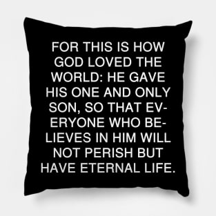 John 3:16 New Living Translation Text Pillow