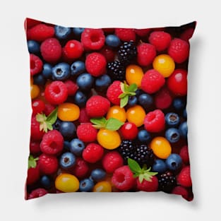 Berry Fun with Blueberries Raspberries Blackberries and Other Fruits Pillow