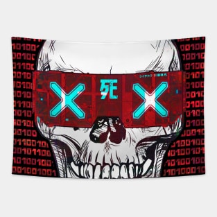 Cyberpunk Skull Tapestry