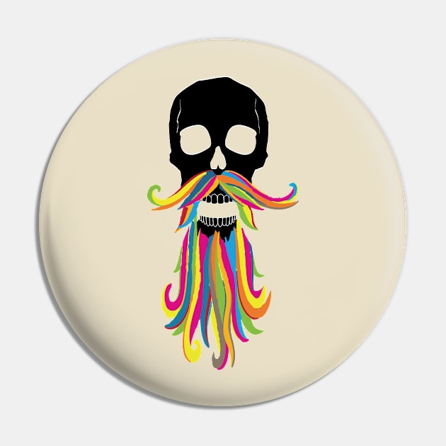 happy beard Pin by retrocolorz