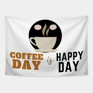 Coffee Day is Happy Day Tapestry