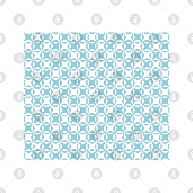 Modern Blue Scandinavian Checkered Pattern by CottonGarb