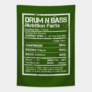 Drum N Bass Nutrition Facts Label ( Distressed Edit ) Tapestry