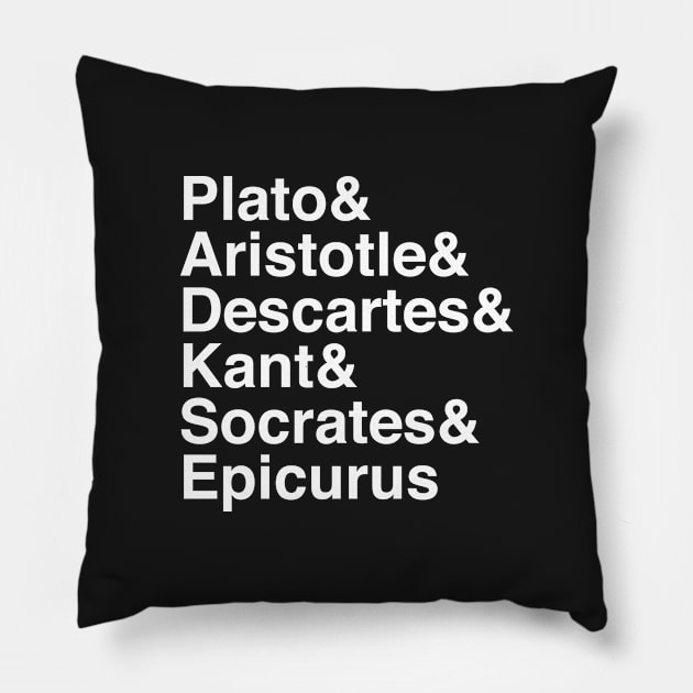 Helvetica Philosophers Pillow by Woah_Jonny