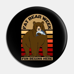 Fat Week Bear-Vintage Funny Bear Lovers Pin