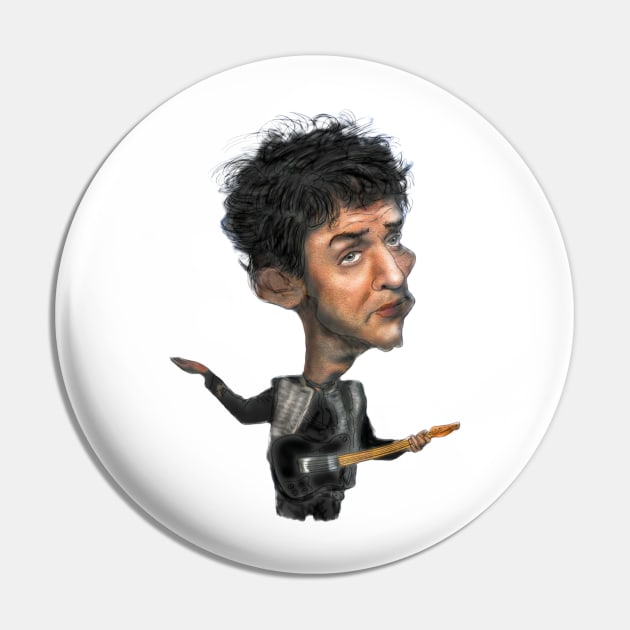 Gustavo Cerati - Caricature Pin by Henry Drae