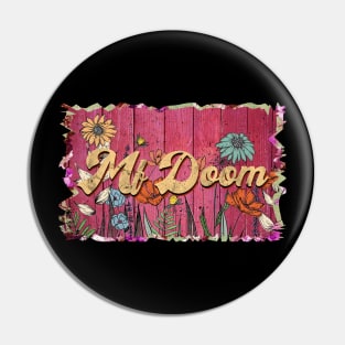 Classic Mf Personalized Flowers Doom Proud Name Pin