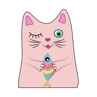 Cute cat with beautiful eyes T-Shirt
