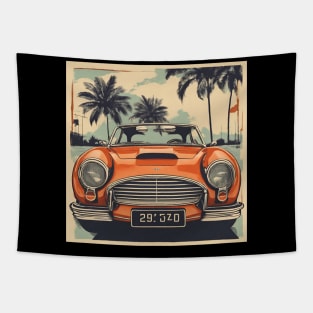 retro sport car vintage old money Tapestry