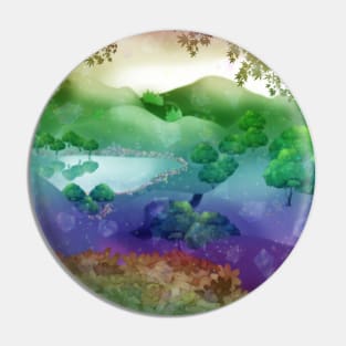 rainbow fantasy landscape Pin