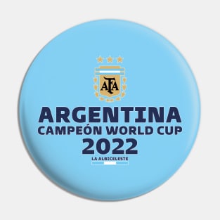 Argentina World Cup Champions 2022 Pin